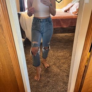 PACSUN distressed mom jean size 27